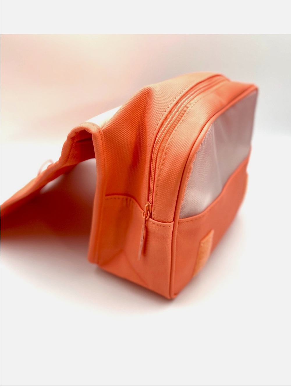 Lancôme Travel Toiletry/Cosmetic Bag in Coral Orange - Picture 3 of 4